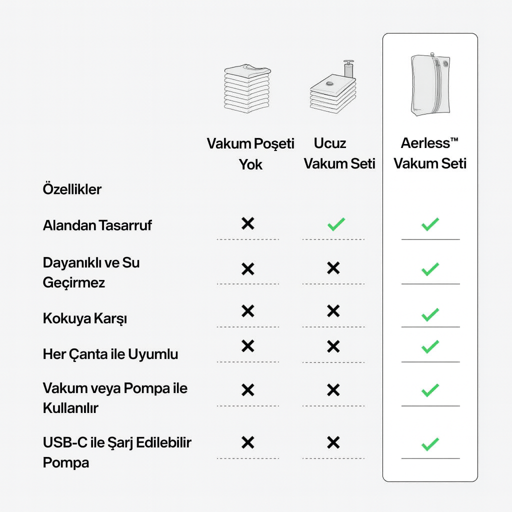Aerless Vacuum Seti